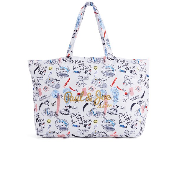Paul Joe Sister Dilly Printed Tote Bag - White Paul Joe Sister Dilly Printed Tote Bag - White