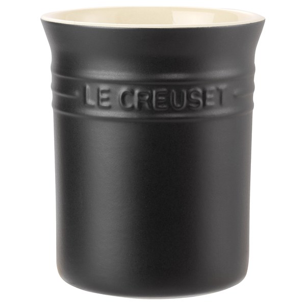 Le Creuset Stoneware Small Utensil Jar, 1.1L Satin Black IWOOT