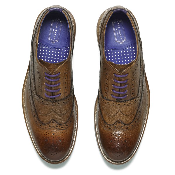 Ted Baker Men's Guri 7 Leather Brogue Shoes - Tan: Image 11