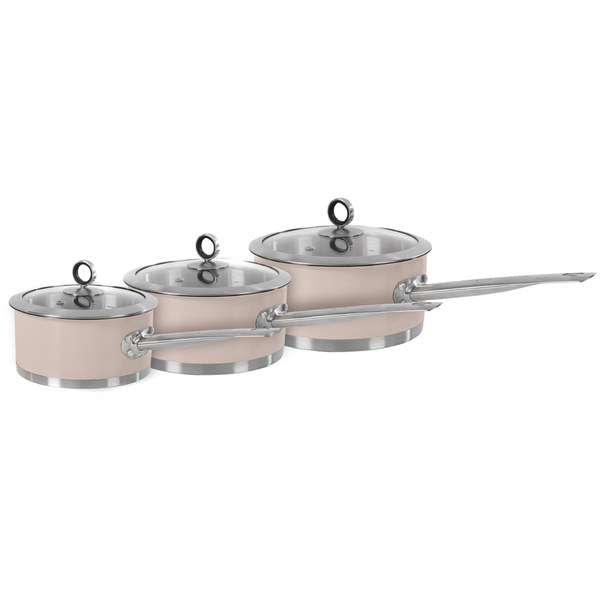 Morphy Richards Accents 3 Piece Pan Set - Barley: Image 01