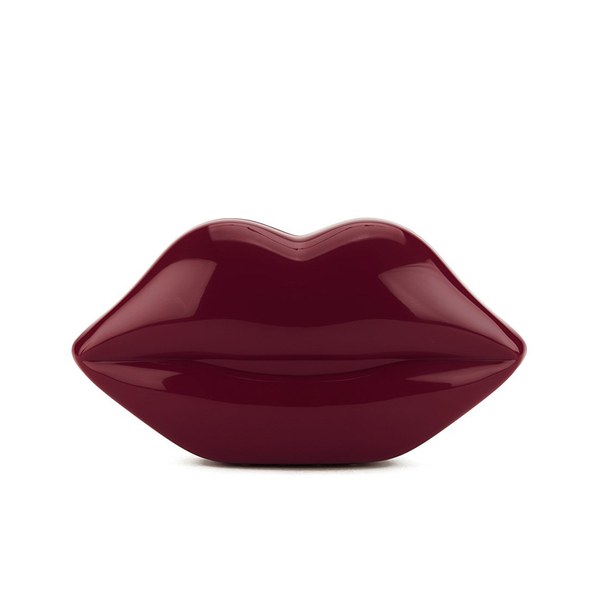 Lulu Guinness Women's Lips Perspex Clutch Bag - Garnet Red: Image 01