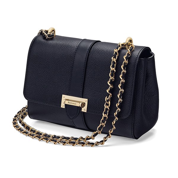 Aspinal of London Lottie Letterbox Chain Bag - Navy: Image 31