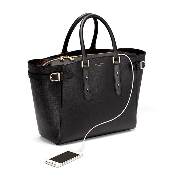 Aspinal of London Women's Marylebone Tote Bag - Black: Image 11