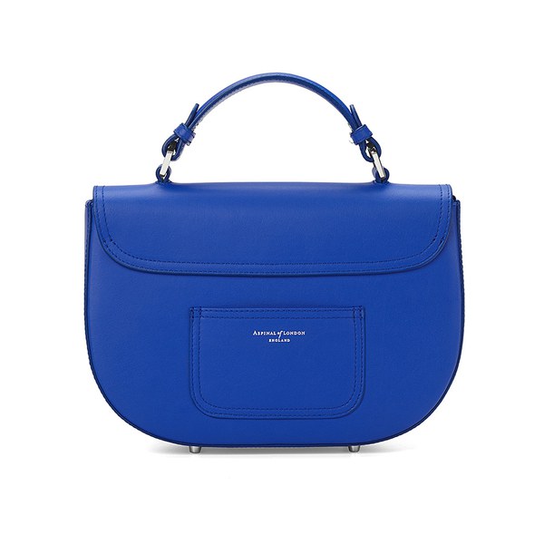 Aspinal of London Letterbox Saddle Bag - Cobalt Blue: Image 21