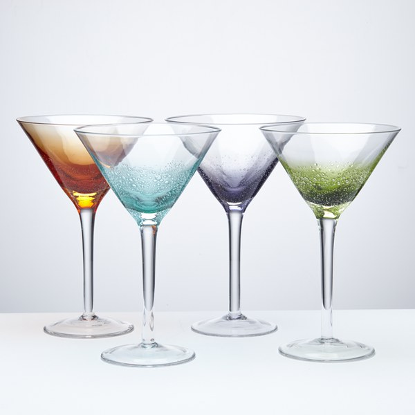 Anton Studio Designs Set of Four Fizz Martini Cocktail Glasses FREE