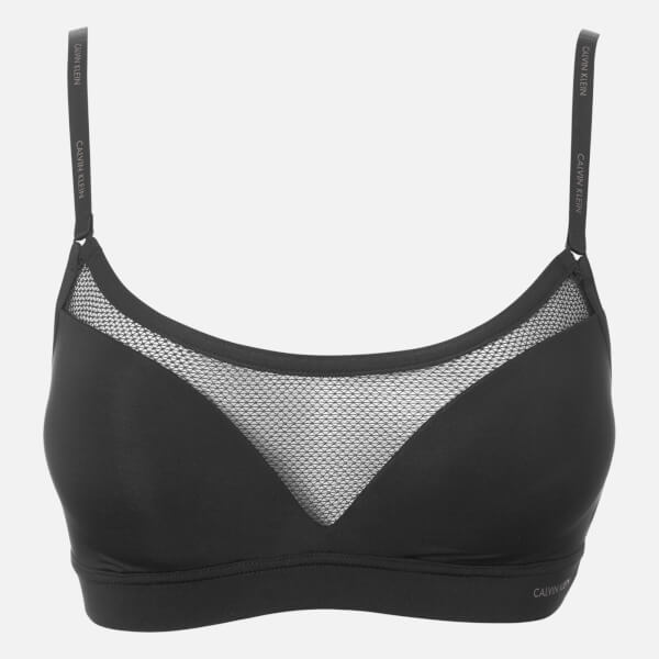 Calvin Klein Women S Mesh Push Up Bralette Black Womens Lingerie