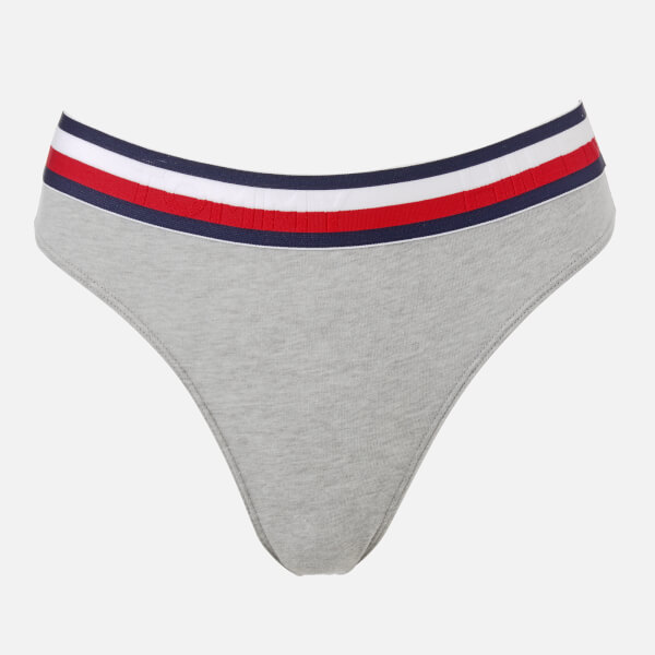 Tommy Hilfiger Women S Logo Stripe Bikini Briefs Grey Womens Lingerie