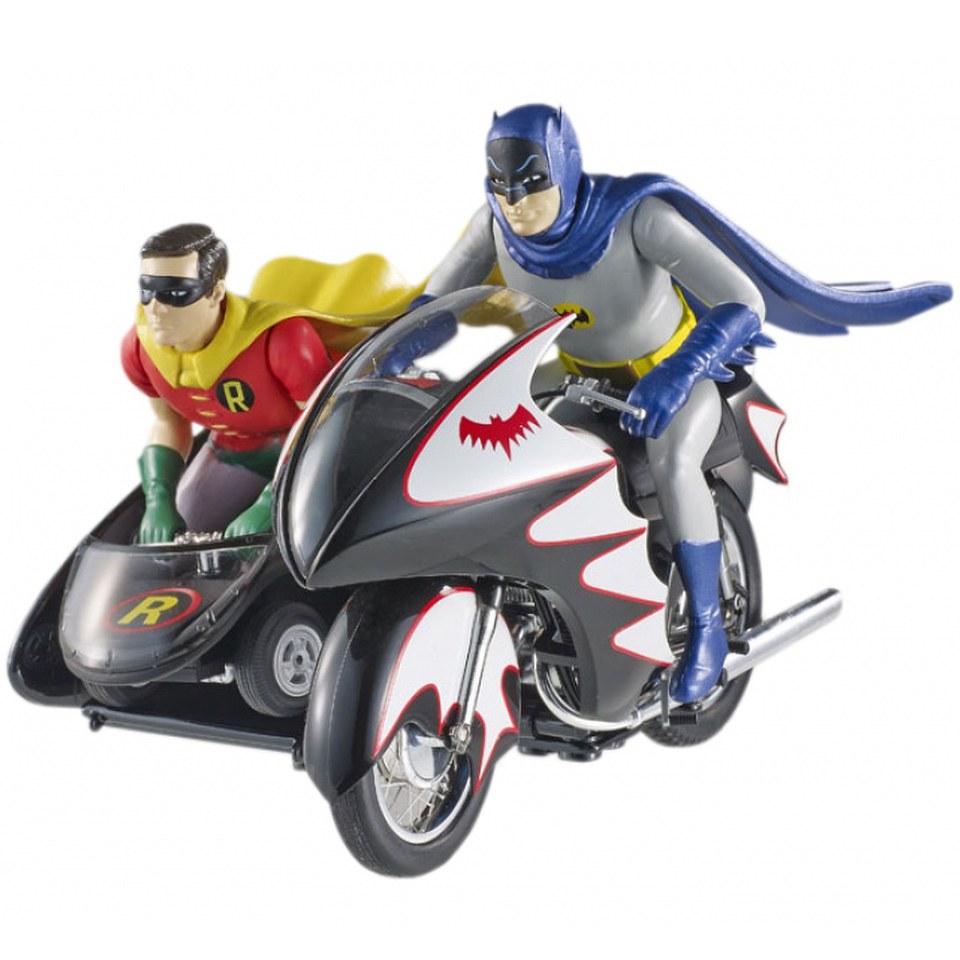 Hot Wheels Elite DC Comics Batman 1966 Batcycle 1 12 Scale Figure Set Merchandise Zavvi