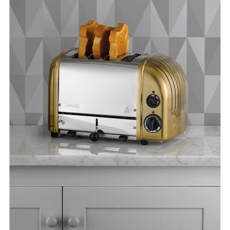 Dualit Classic Vario 4 Slot Toaster Brass Free UK Delivery over £50