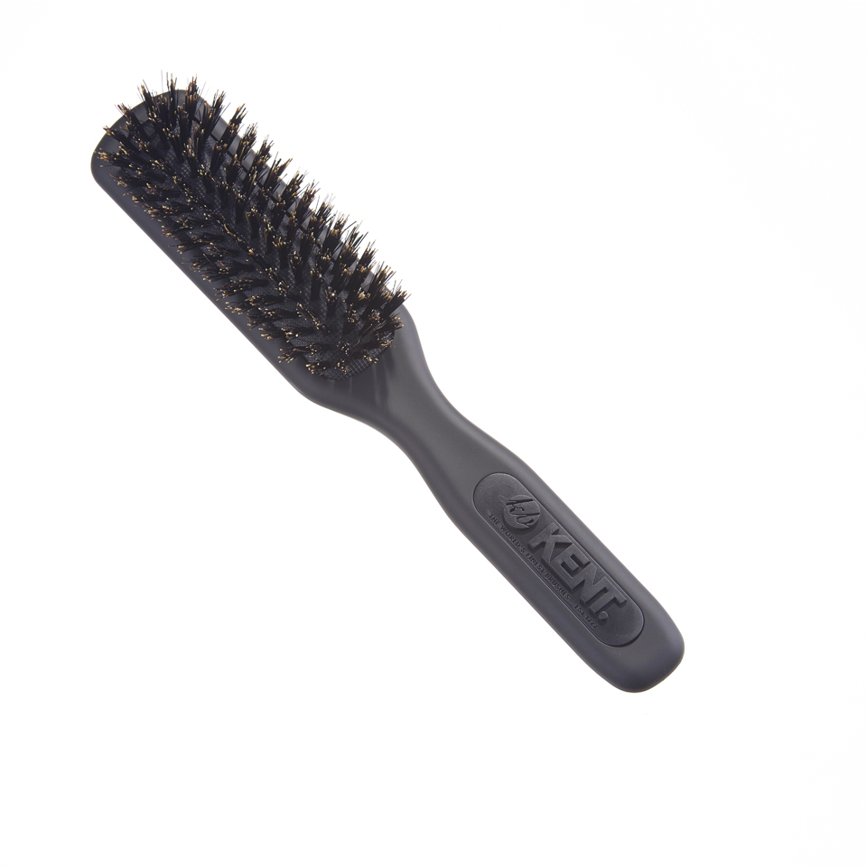 Kent AH14G AirHeadz Narrow Pure Bristle Paddle Hair Brush Black