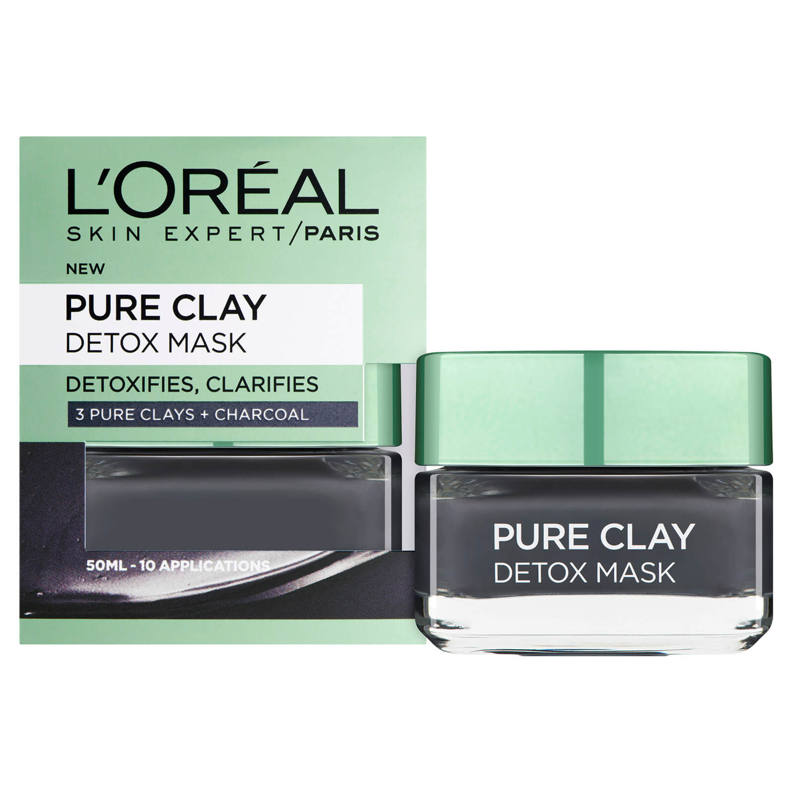 L'Oréal Paris Pure Clay Detox Face Mask 50ml - LOOKFANTASTIC