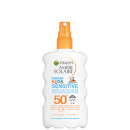 Spray Crema Solare Bambini Ambre Solaire Sensitive Garnier SPF 50+ 200ml Spray Crema Solare Bambini Ambre Solaire Sensitive Garnier SPF 50+ 200ml