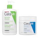 CeraVe Large Sizes Duo -puhdistusaine ja kosteusvoide CeraVe Large Sizes Duo -puhdistusaine ja kosteusvoide