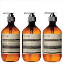 Aesop Geranium Cleanser, Resurrection and Reverence Hand Wash Bundle (Worth £87.00) Aesop Geranium Cleanser, Resurrection and Reverence Hand Wash Bundle (Worth £87.00)