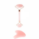 brushworks HD Rose Quartz Resin Roller & Gua Sha brushworks HD Rose Quartz Resin Roller & Gua Sha