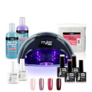 Mylee Black Convex Curing Lamp Kit with Gel Nail Polish Essentials Set Mylee Black Convex Curing Lamp Kit with Gel Nail Polish Essentials Set