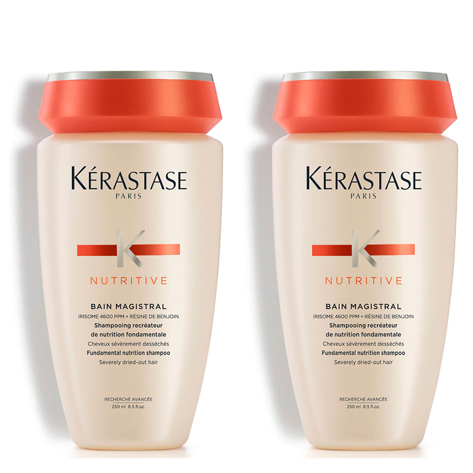 Kerastase Nutritive Bain Magistral 250ml Duo Lookfantastic Bain magistral es un baño de nutrición de penetración profunda para cabello extremadamente seco. look fantastic