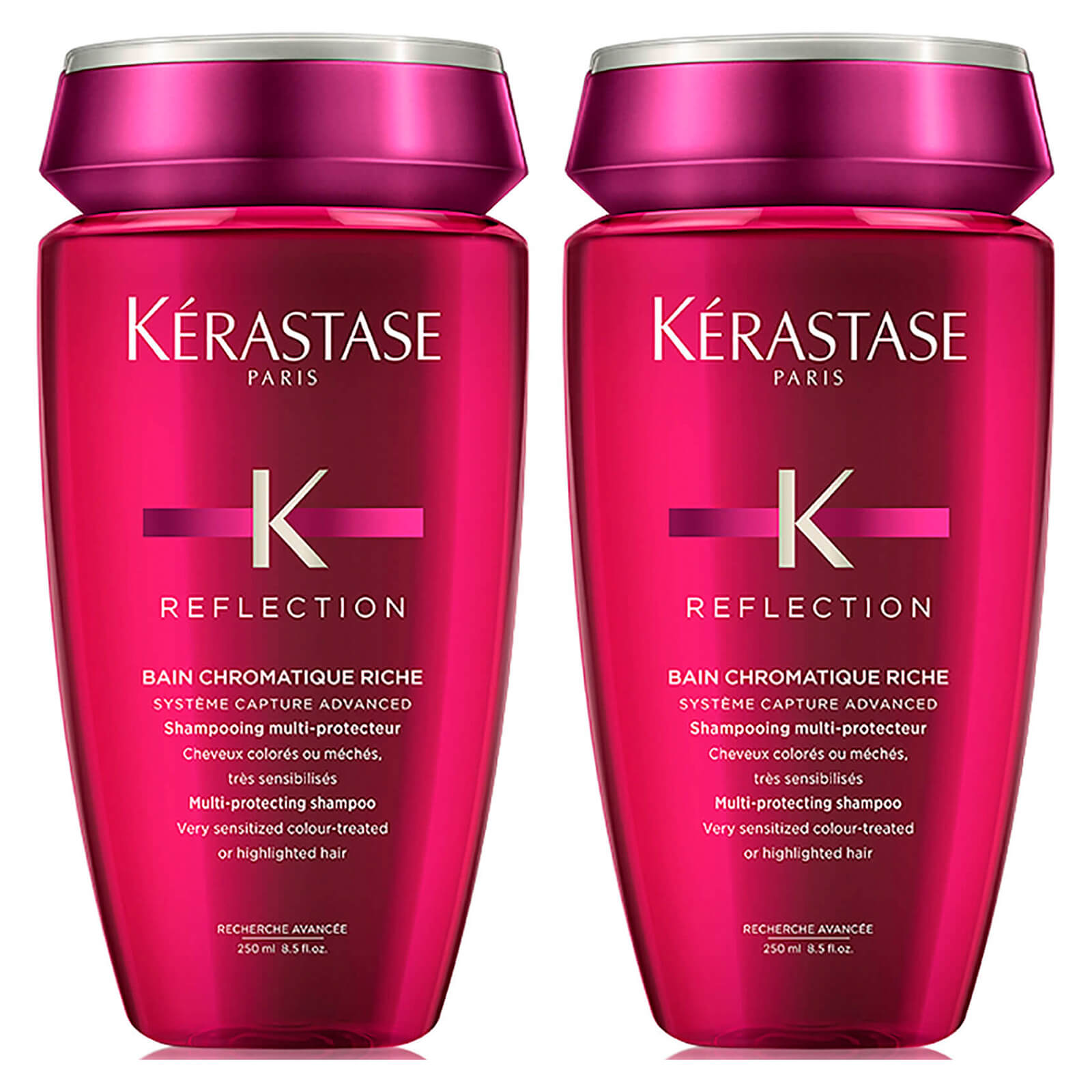 Kerastase Reflection Bain Chromatique Riche Shampoo 250ml Duo Free Delivery Smoothing & disciplining shampoo for unruly voluminous hair. kerastase reflection bain chromatique riche shampoo 250ml duo