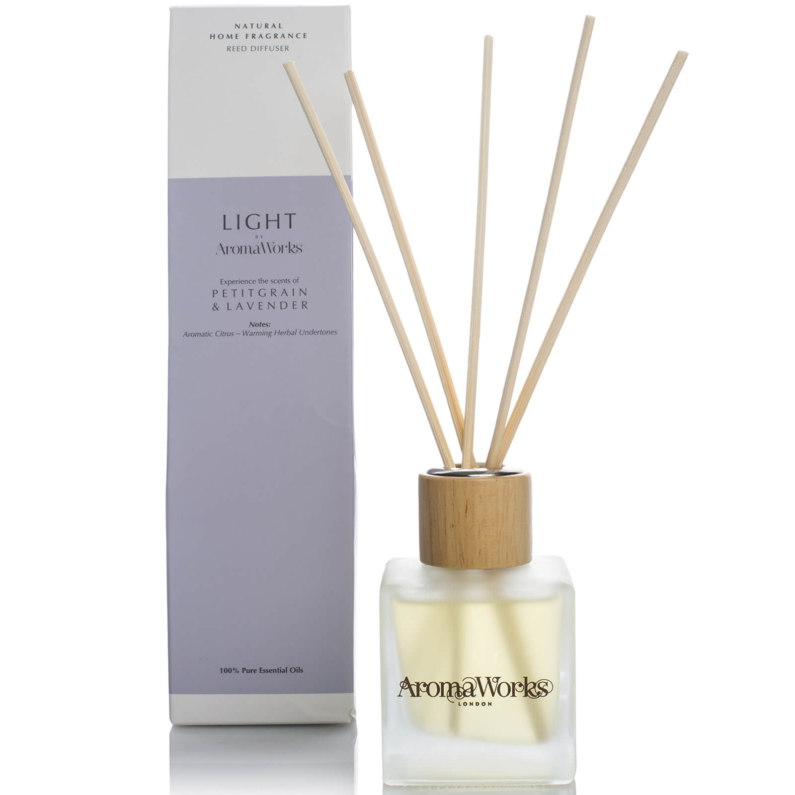 Aromaworks Light Range Reed Diffuser Petitgrain And Lavender Lookfantastic