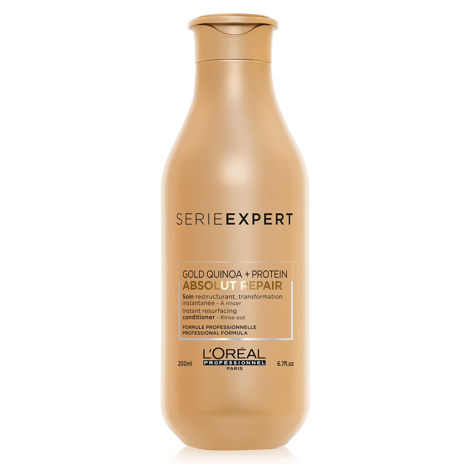 L Oreal Professionnel Serie Expert Absolut Repair Gold Conditioner 200ml Lookfantastic Damaged hair can lack the natural cement which keeps the hair strong and resilient. l oreal professionnel serie expert absolut repair gold conditioner 200ml