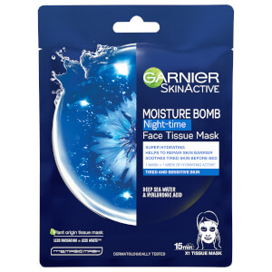 Garnier Moisture Bomb Deep Sea Water & Hyaluronic Acid Tissue Mask Night 32g Garnier Moisture Bomb Deep Sea Water & Hyaluronic Acid Tissue Mask Night 32g