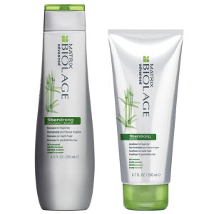 biolage shampoo conditioner fiberstrong matrix 200ml 250ml duo lookfantastic