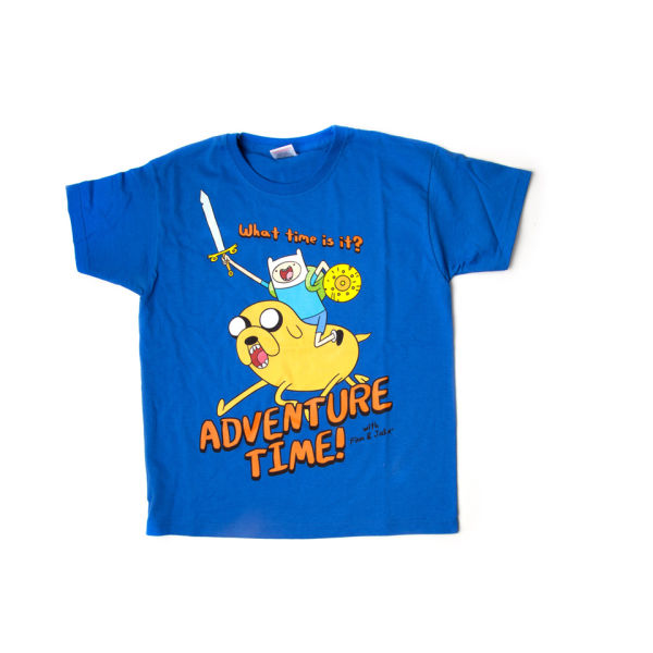 Adventure Time Kids' TShirt Jake And Finn Blue Merchandise Zavvi