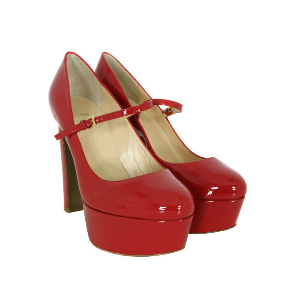 red moschino heels