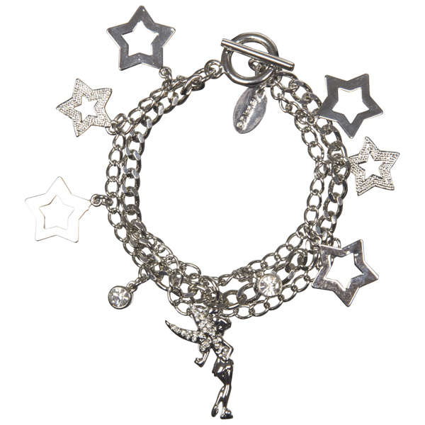 Disney Tinkerbell Charm Bracelet Minnie Charms In Silver Disney Tinkerbell Charm Bracelet Minnie Charms In Silver