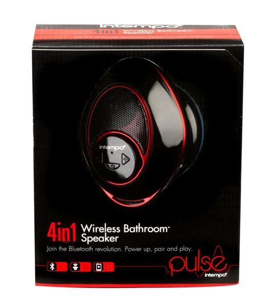 Intempo Waterproof Bathroom Bluetooth Speaker Black Electronics