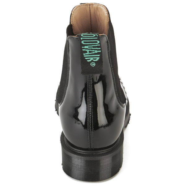 womens black leather brogue chelsea boots