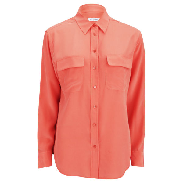 Equipment Women's Signature Shirt - Neon Orange - Free UK Delivery over £50