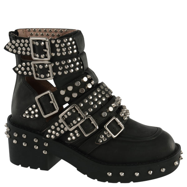 Jeffrey Campbell Women's Studded Colburn Leather Boots - Black - FREE ...