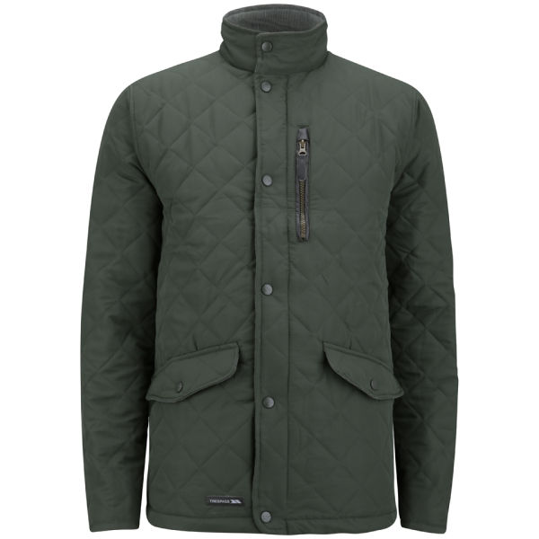 Trespass Men's Argyle Quilt Jacket - Olive Clothing | TheHut.com