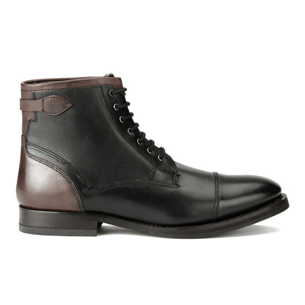 Ted Baker Men's Comptan Leather Lace-Up Boots - Black Clothing | TheHut.com