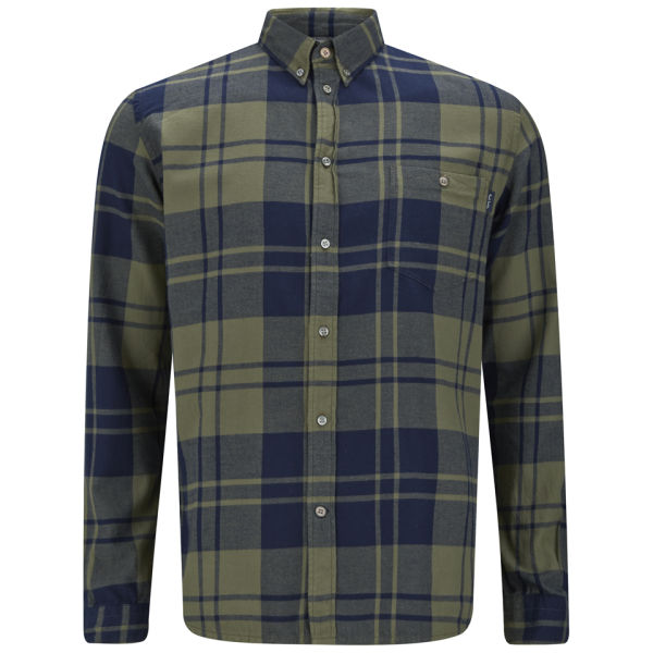 Paul Smith Jeans Men's Oversized-Check Flannel Shirt - Khaki - Free UK ...