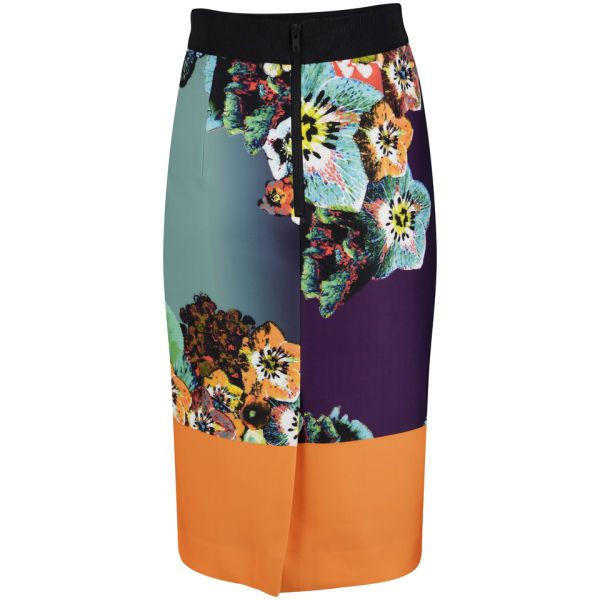 MILLY Women's Long Pencil Skirt - Multi - Free UK Delivery over £50