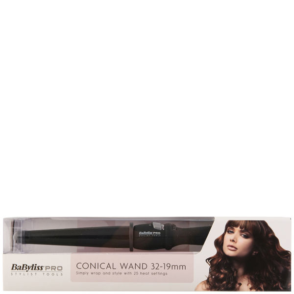 BaByliss PRO Porcelain Conical Wand - Black 32-19mm Reviews | Free Shipping | lookfantastic