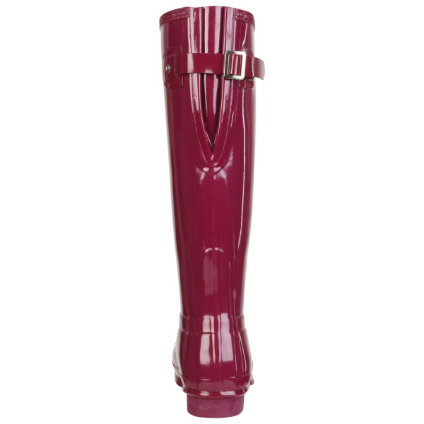 Hunter Women's Original Back Adjustable Gloss Wellington Boots - Purple ...