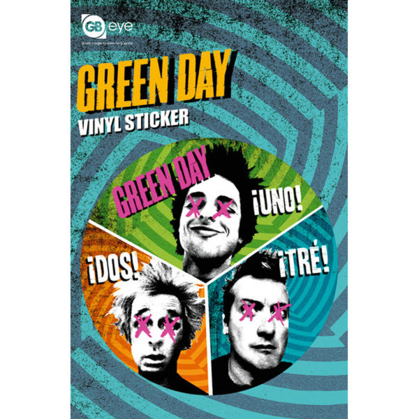 Green Day Trio - Vinyl Sticker - 10 x 15cm Merchandise | Zavvi