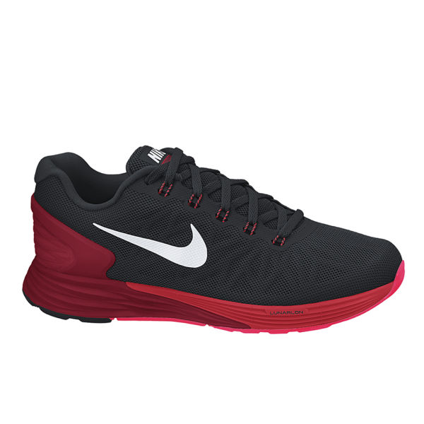 Nike Men's Lunarglide 6 Dynamic Support Running Shoes - Black/White/Gym ...