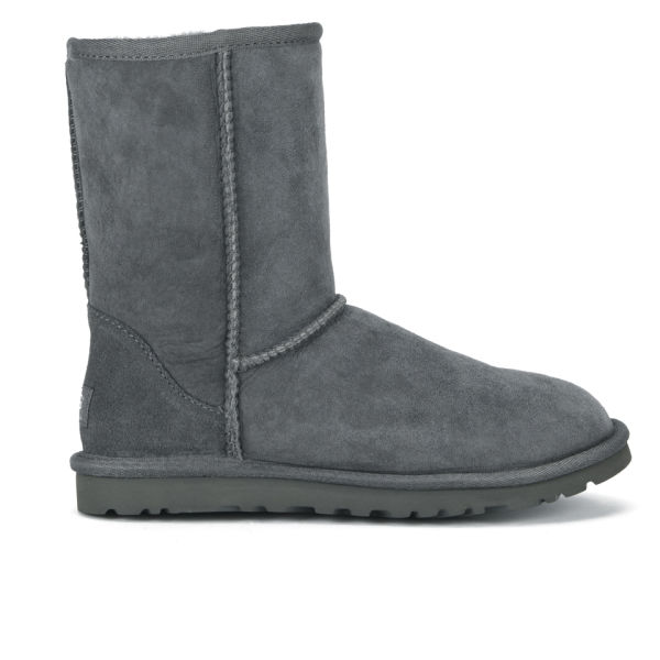 UGG Women's Classic Short Sheepskin Boots - Grey - Free UK Delivery ...