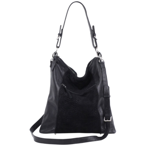 Markberg Randy Leather Shoulder Bag - Black Snake