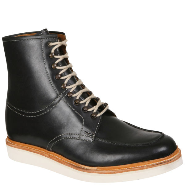 Grenson Men's Clyde High Leg Apron Boots - Black | FREE UK Delivery ...