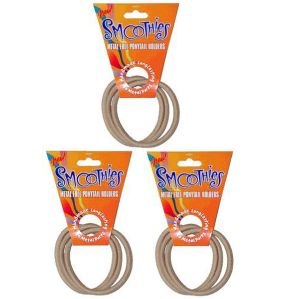 Blax Metal Free Ponytail Bands   Blonde Trio      Clothing