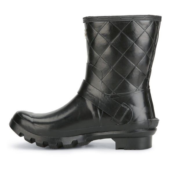 barbour short black wellies
