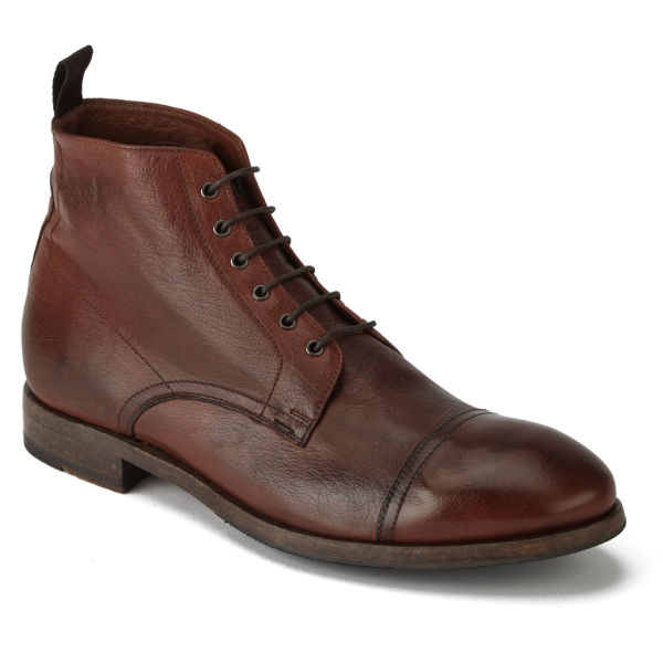 Paul Smith Shoes Men's Cesar Leather Lace-Up Boots - British Tan Dip ...