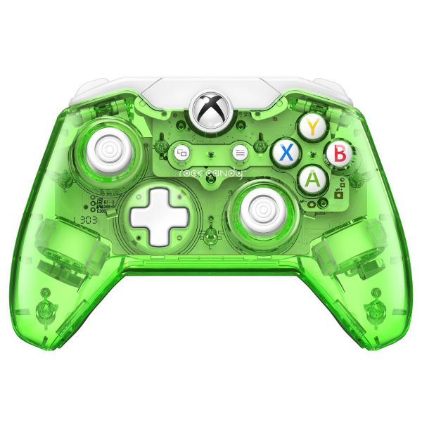 Rock Candy Green Wired Xbox One Controller Games Accessories | Zavvi.com