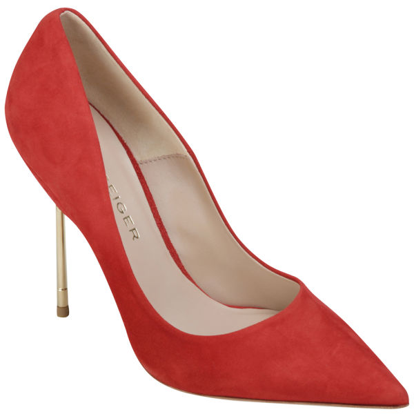 Kurt Geiger Women's Britton Stiletto Heeled Suede Court Shoes - Red ...