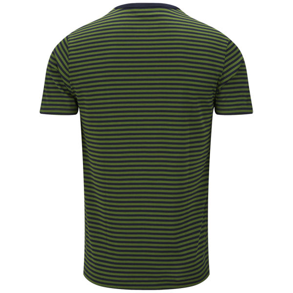 Sunspel Men's Jersey Striped Crew Neck T-Shirt - Sherwood/Navy - Free ...
